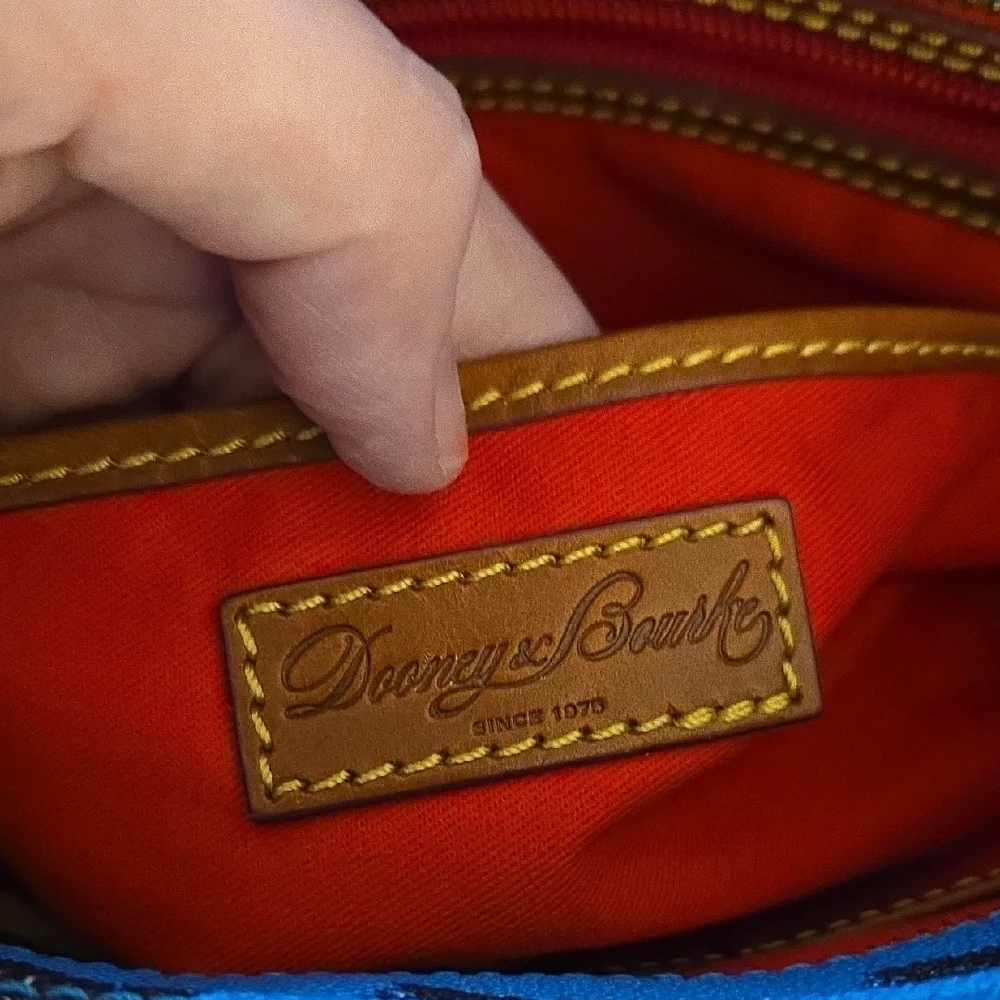 Dooney & Bourke Blue and Brown Carolina Panthers Structured Tote - Picture 8 of 12
